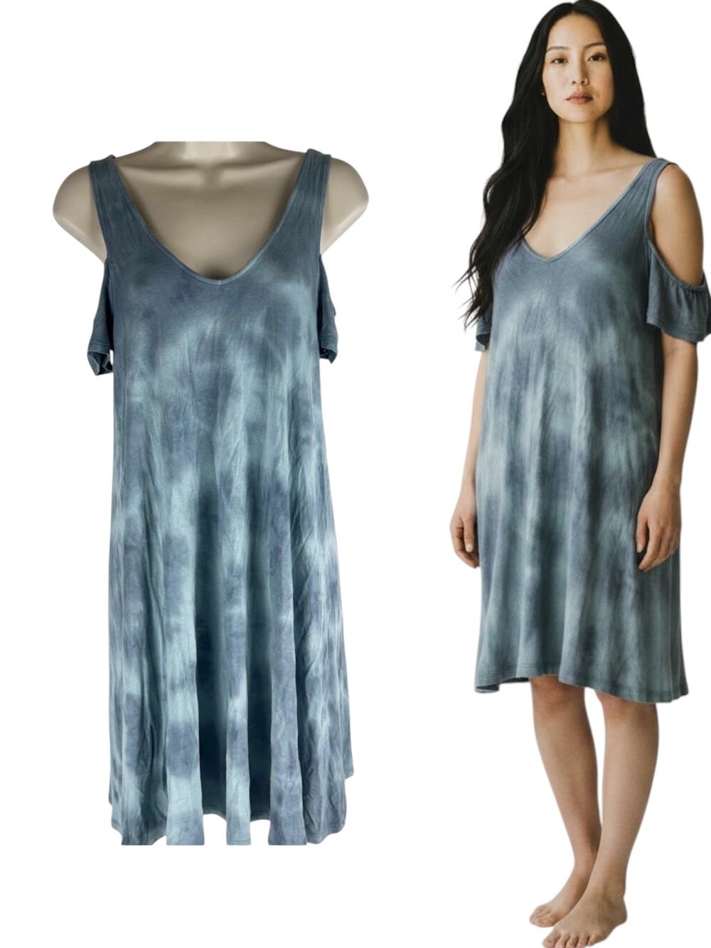 NEW American Eagle Cold Shoulder Dress Tie Dyed Sleeveless Size S